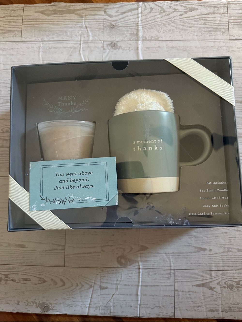 DEMDACO "A Moment of Thanks" Green Ceramic Mug Gift Set